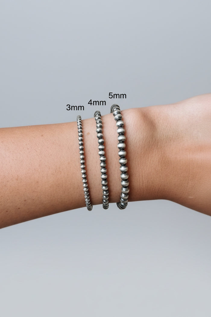 4mm Sterling Silver Pearl Bracelet - Wooten's