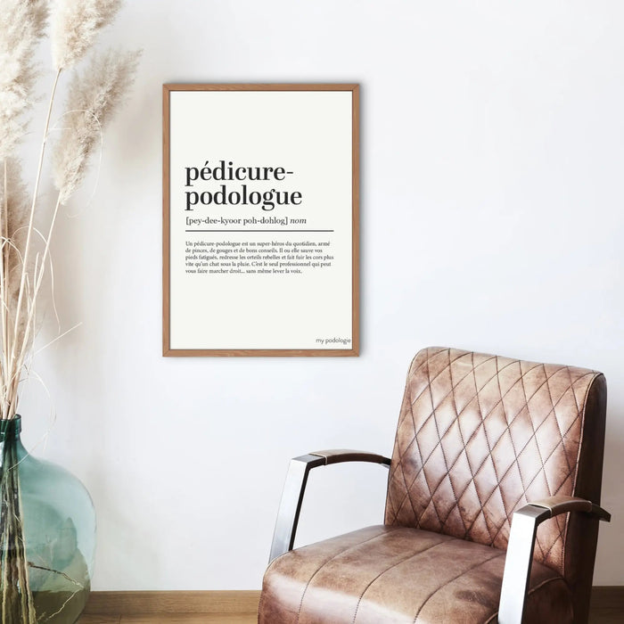 Decorative poster pedicure-podiatrist office My Podologie
