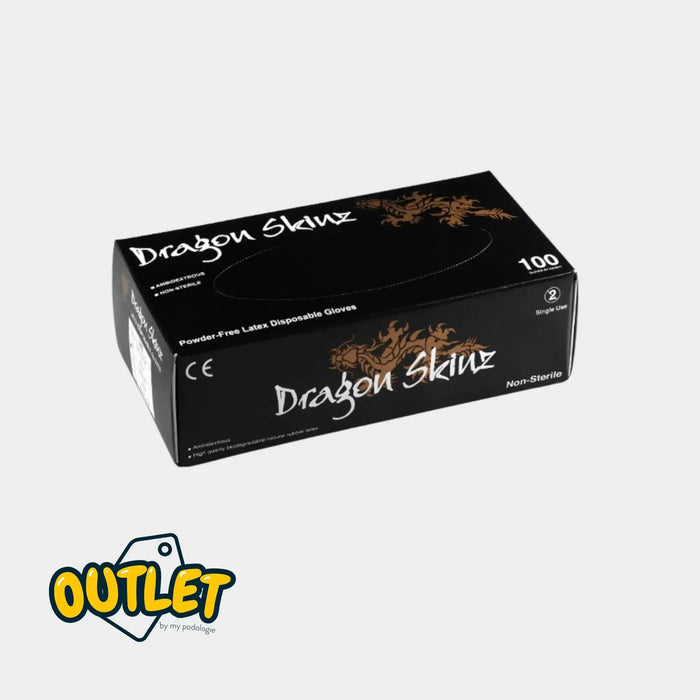 Examination gloves - Black Latex - Powder-free - Box of 100 - My Podologie // Expired date MP