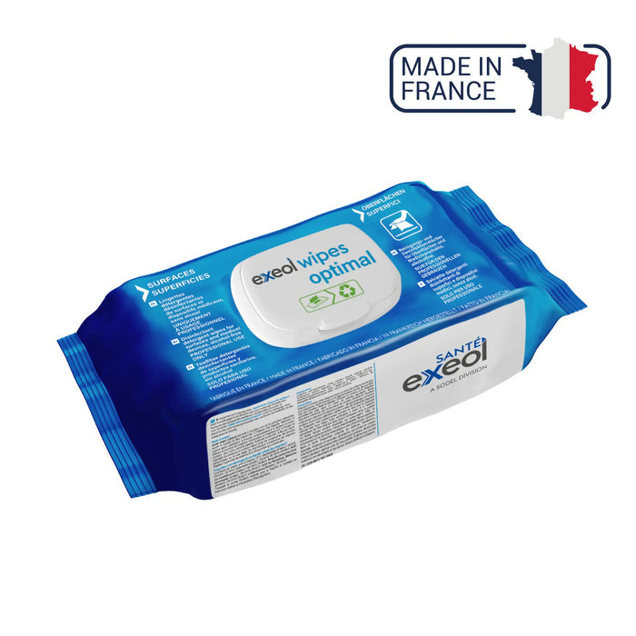 Exeol wipes optimal - 100 Detergent / disinfectant wipes - Sodel sodel
