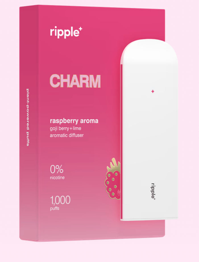 Ripple+ Charm - Raspberry Zero Nicotine Diffuser - 1,000 Puffs