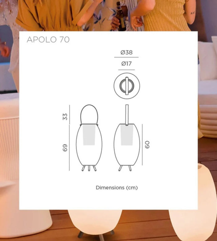 Sceau à bouteille lumineux APOLO - Hauts - parleurs intégrés - Éclairage blanc et multicouleur réglable - Lumihome