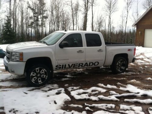 SILVERADO Rocker panel door runner decal Fits: Chevy Silverado 4 door trucks
