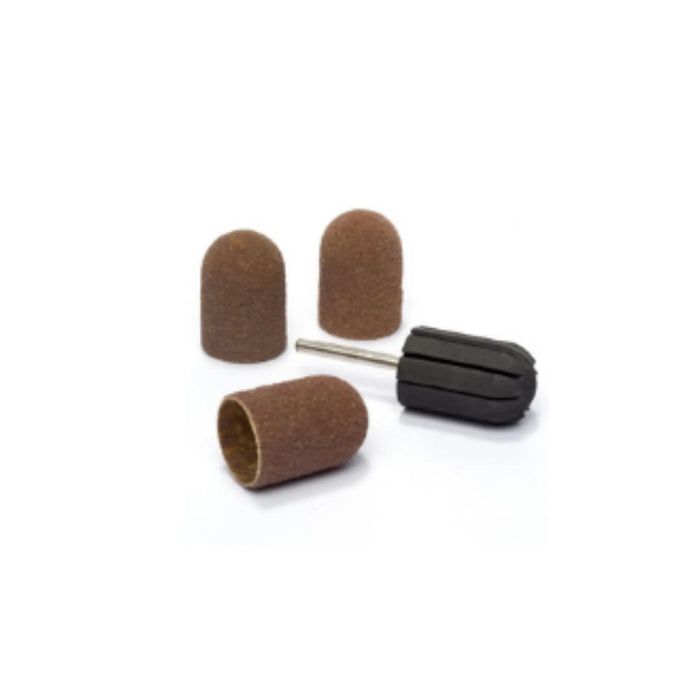 Support + 3 80 grain emery caps - 2 diameters - Laboratoires Cinier B Laboratoires Cinier B 16/26 mm