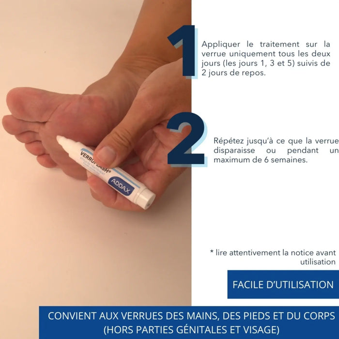 VERRUFLASH® Pen - Treatment of hand, foot and body warts - 3 ml - Laboratoire Addax Laboratoire Addax
