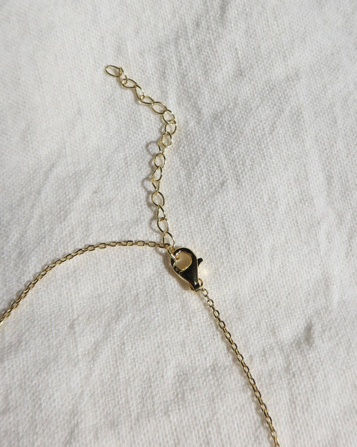 gold-plated sterling silver 925 necklace chain with lobster claw clasp and extender