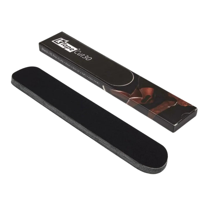 15 pre-cut taping strips - 30 cm - K-Tape Cut K-Tape  Black