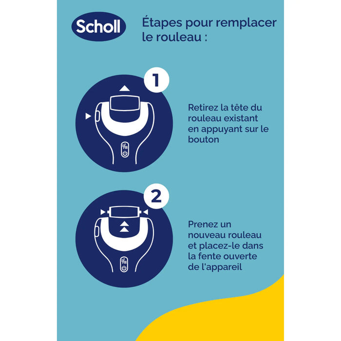 2 in 1 Exfoliating and Smoothing Roller Refill - Electric Pedicure Rasp - Scholl Scholl