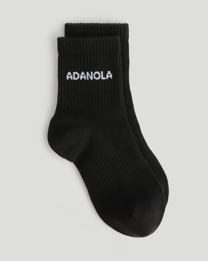2 Pack Mid Length Socks - White/Black
