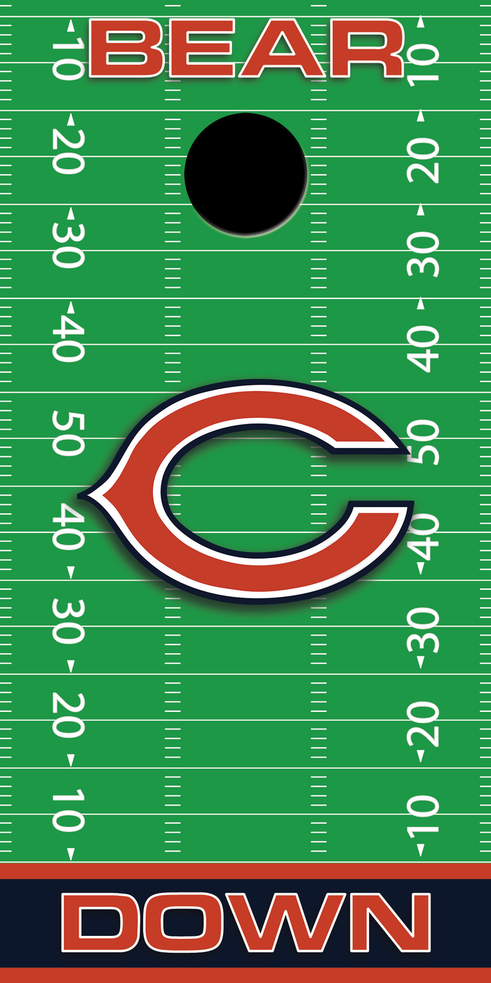 2 x Chicago Bears Football Cornhole Board Bag Toss Vinyl Wrap Set- Universal Fit Oracal 3M
