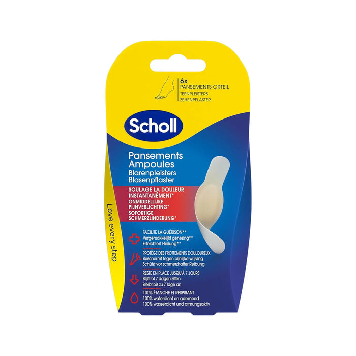 6 Hydrocolloid Toe Dressings - Scholl Scholl