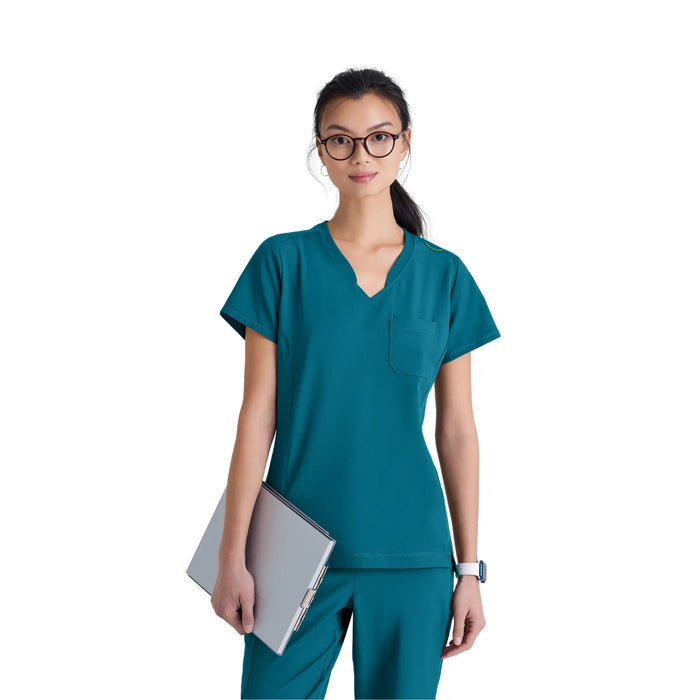 Alba - V-neck tunic - Women - Grey’s Anatomy Evolve Grey’s Anatomy Bahamas Blue / XL