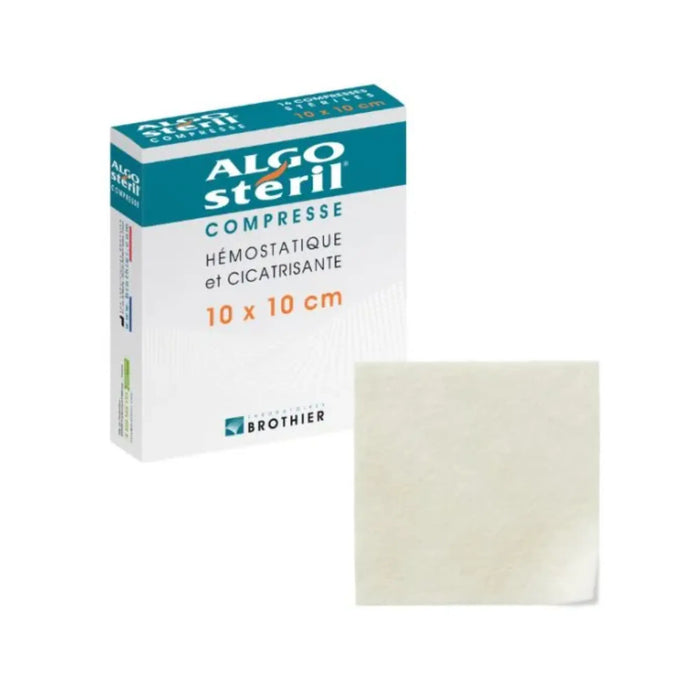 Algosteril sterile healing hemostatic compresses - 3 formats - Laboratoires Brothier Algosteril 10x10-cm-Box-of-16-compresses