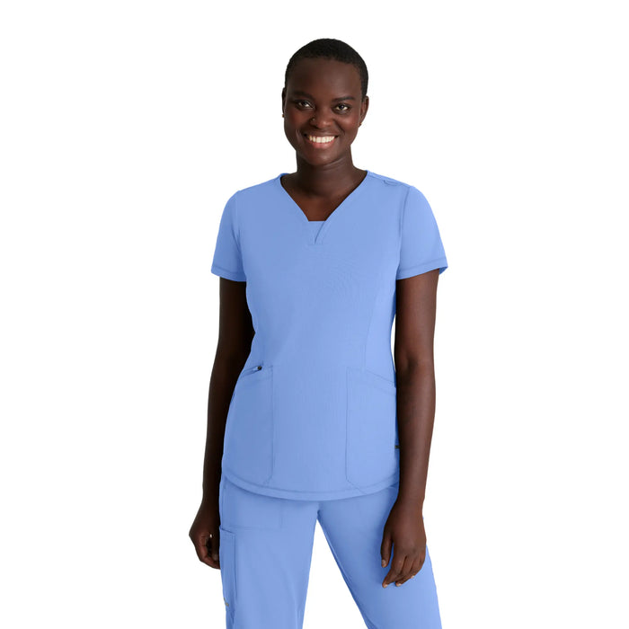 Amya - V-Neck Tunic - Women - Skechers Slip-ins SKECHERS SLIP-INS KNITS  Sky Blue / XL