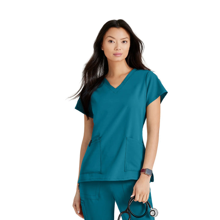 Aria - V-neck tunic - Women - Barco Unify BARCO  Bahamas Blue / XL