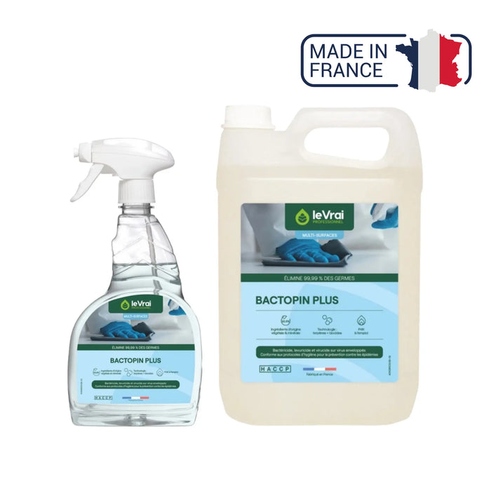 Bactopin Plus - Détergent désinfectant - 2 contenances - Le Vrai Professionnel Le Vrai Professionnel