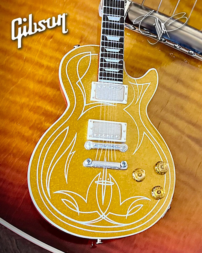 BILLY F GIBBONS - "PINSTRIPE" GIBSON LES PAUL GOLDTOP - MINI GUITAR