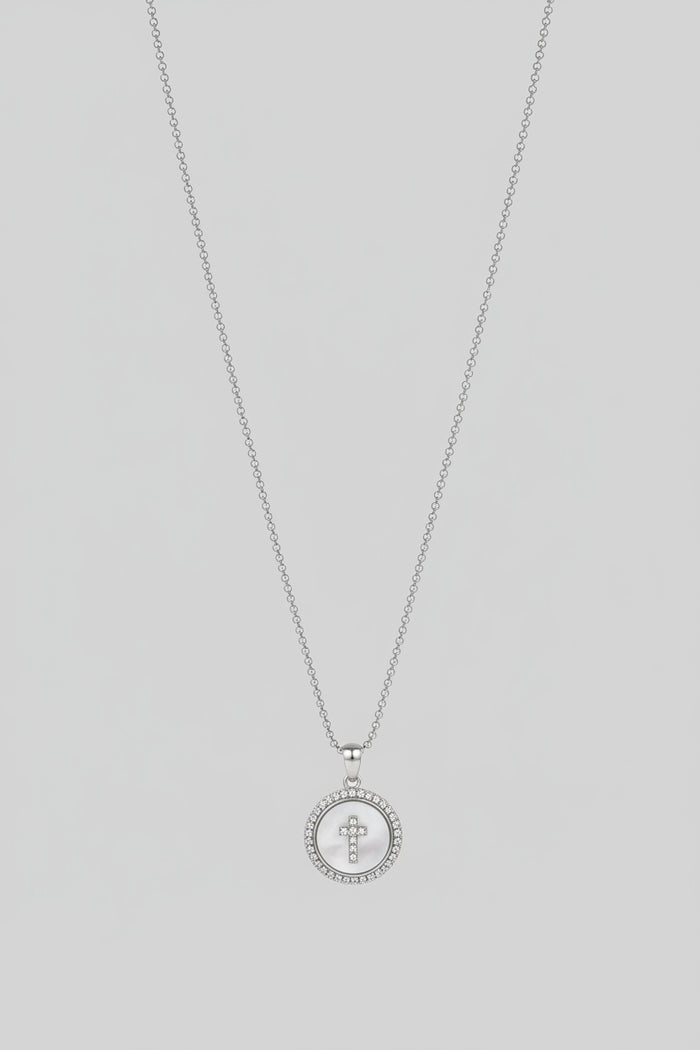 Bonner Mother of Pearl Cross Necklace - Wooten's