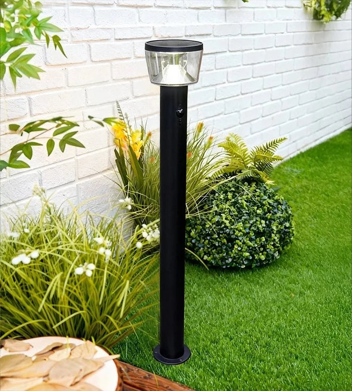 Borne Led solaire DUBLIN 94cm - Détecteur de mouvements - 3 modes d'éclairages 100 à 1000 lumens - Lumihome