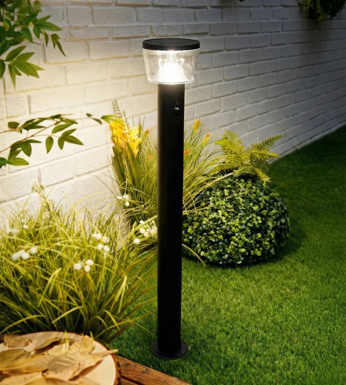 Borne Led solaire DUBLIN 94cm - Détecteur de mouvements - 3 modes d'éclairages 100 à 1000 lumens - Lumihome