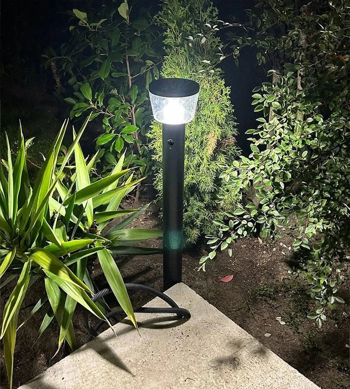 Borne Led solaire DUBLIN 94cm - Détecteur de mouvements - 3 modes d'éclairages 100 à 1000 lumens - Lumihome