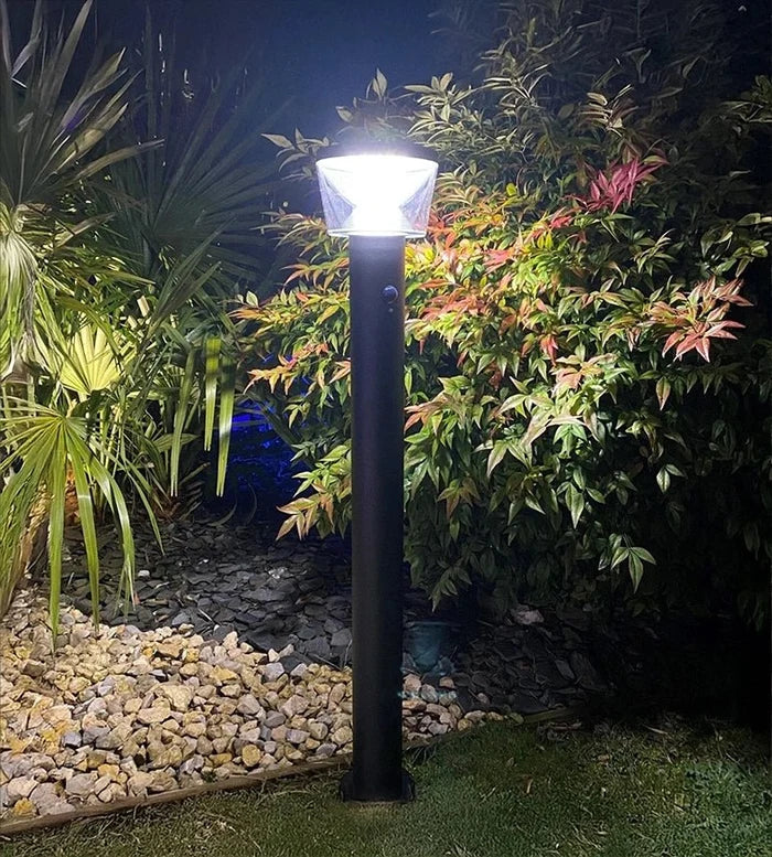 Borne Led solaire DUBLIN 94cm - Détecteur de mouvements - 3 modes d'éclairages 100 à 1000 lumens - Lumihome