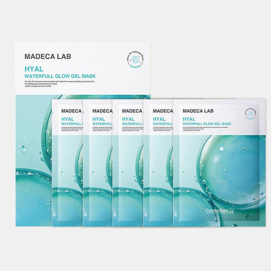 [Centellian24] Madeca Lab Hyal Waterfull Glow Gel Mask 22g*5EA - Ballagrio