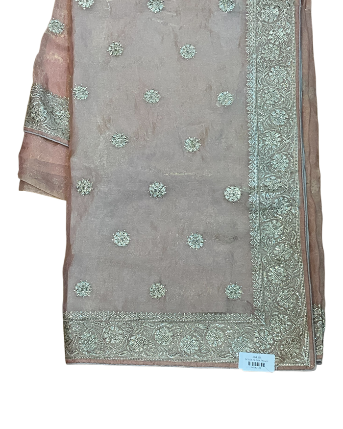 Coral / Peach - Fancy Party Saree with Blouse Piece - UK stock - 24hr Dispatch - SP2624 TK