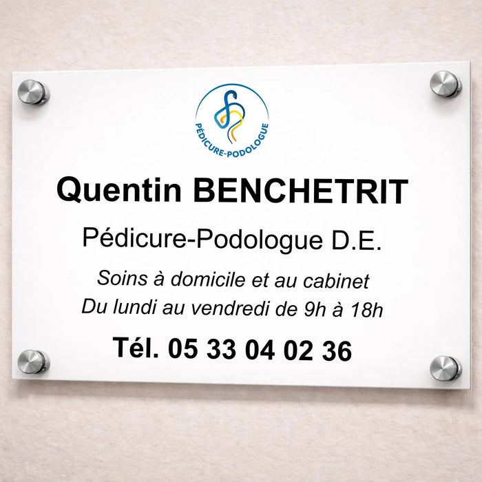 Personalizable professional pedicure-podiatrist plaque My Podology