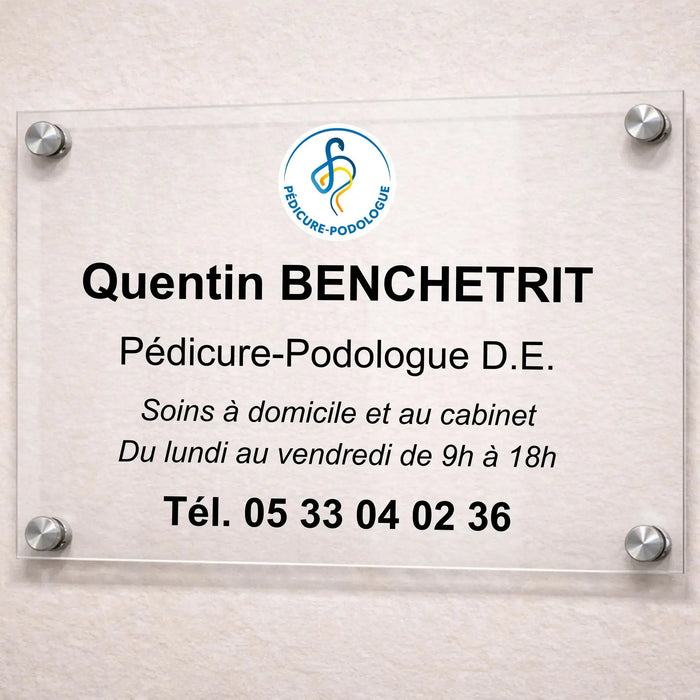 Personalizable professional pedicure-podiatrist plaque My Podology