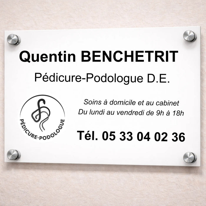 Personalizable professional pedicure-podiatrist plaque My Podology