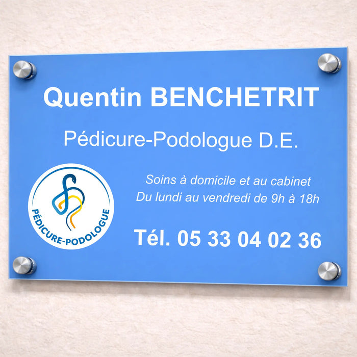 Personalizable professional pedicure-podiatrist plaque My Podology
