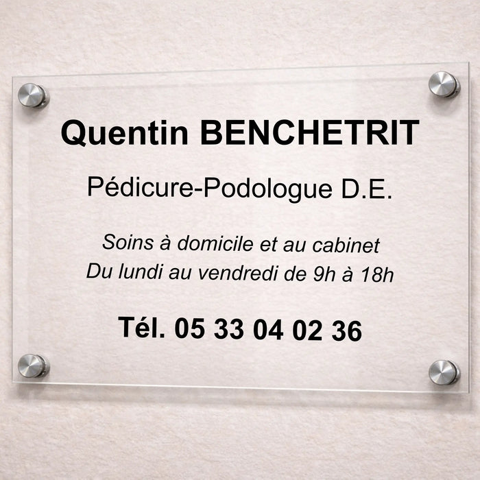 Personalizable professional pedicure-podiatrist plaque My Podology