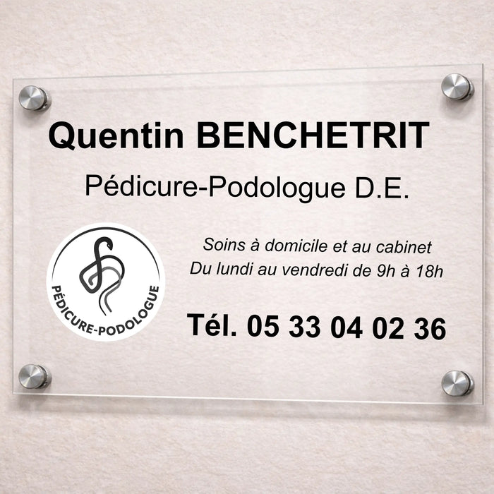Personalizable professional pedicure-podiatrist plaque My Podology
