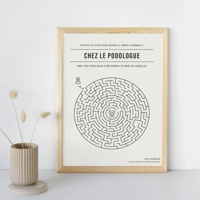 Decorative labyrinth poster - Waiting room pedicure-podology office My Podologie 30 x 40 cm