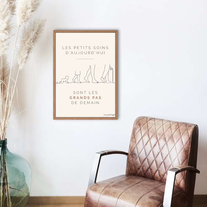 Decorative poster - Unrolling the foot in motion