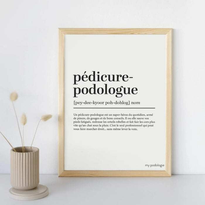 Decorative poster pedicure-podiatrist office My Podologie