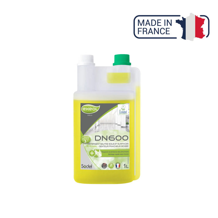 DN600 - Neutral detergent Ecolabel woody freshness scent - Sodel Exeol