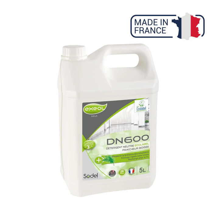DN600 - Neutral detergent Ecolabel woody freshness scent - Sodel Exeol