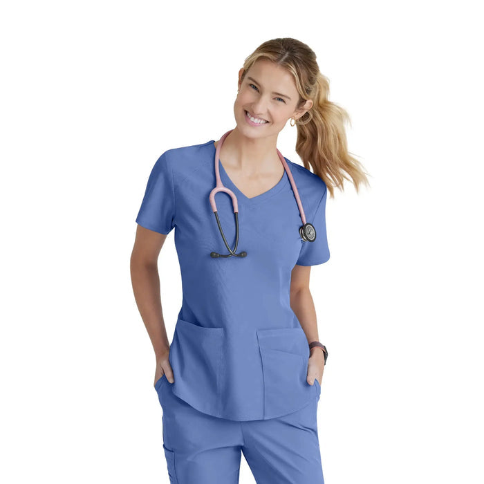 Elva - V-neck tunic - Women - Skechers SKECHERS  Sky Blue / XL