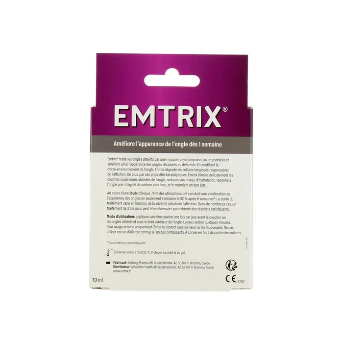 Emtrix - Traitement Mycose de l'ongle - 1 flacon de 10 ml // Date dépassée Urgo