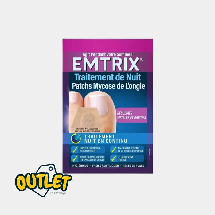 Emtrix - Traitement Mycose de l'ongle - 14 Patchs de Nuit // Date courte Urgo