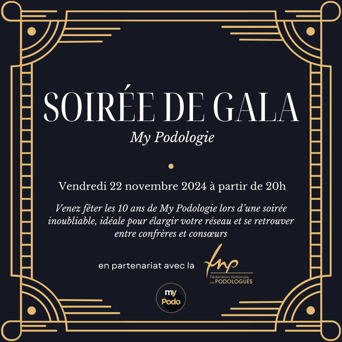 Entrance to the Gala evening for the 10th anniversary of My Podologie on Friday November 22, 2024 My Podologie