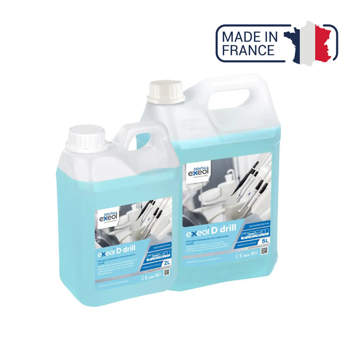 Exeol D drill - Disinfectant detergent for rotary instruments - 2L and 5L - Sodel Exeol
