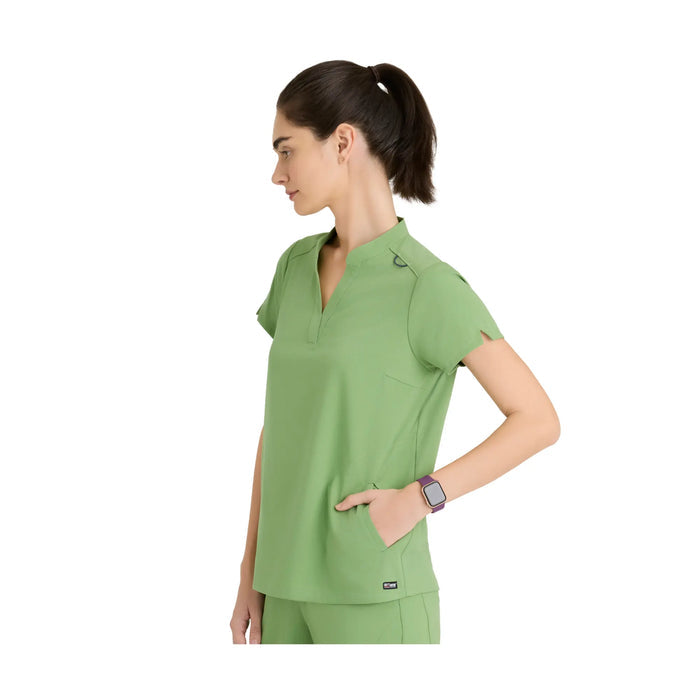 Flora - Banded collar tunic - Women - Grey’s Anatomy Stretch GREYS ANATOMY STRETCH