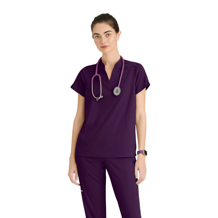 Flora - Banded collar tunic - Women - Grey’s Anatomy Stretch GREYS ANATOMY STRETCH