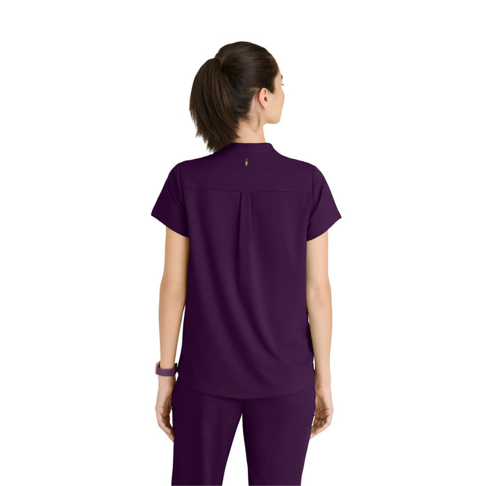Flora - Banded collar tunic - Women - Grey’s Anatomy Stretch GREYS ANATOMY STRETCH