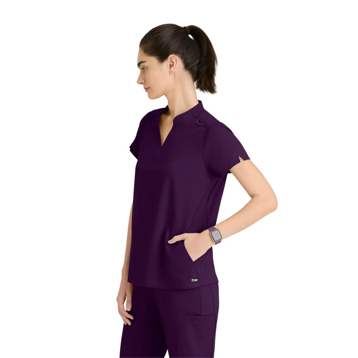 Flora - Banded collar tunic - Women - Grey’s Anatomy Stretch GREYS ANATOMY STRETCH