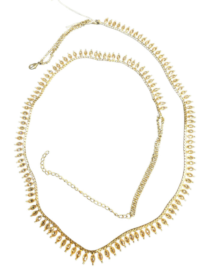 Gold - Antique Gold Finish Saree Belt, Waist / Belly Chain - Fancy Dress , Bollywood - 15BL415 07A26