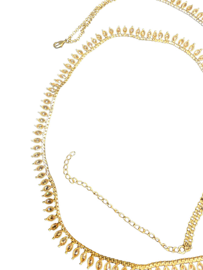 Gold - Antique Gold Finish Saree Belt, Waist / Belly Chain - Fancy Dress , Bollywood - 15BL415 07A26